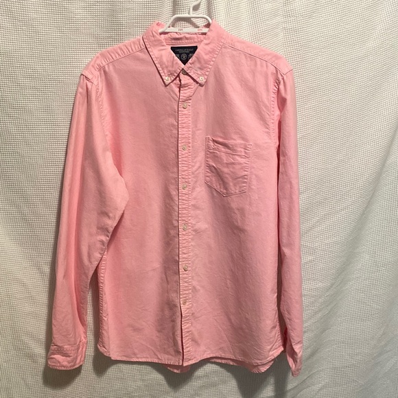 American Eagle pink men's long sleeve button down shirt - Picture 1 of 4